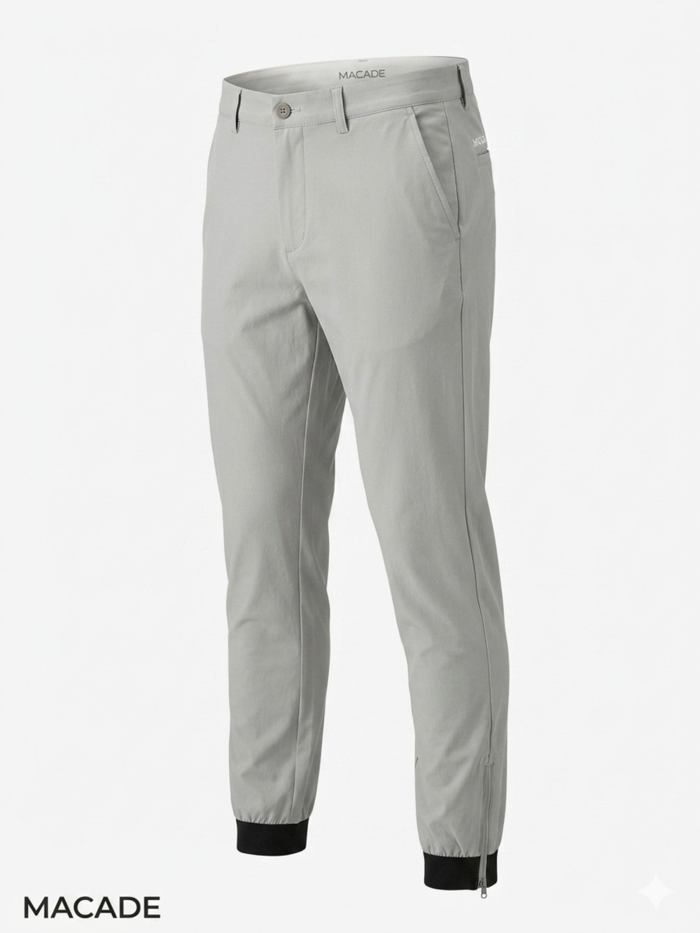Macade Golf Joggers Men 34 Regular Slim Fit Four Way Stretch Links Course Grey